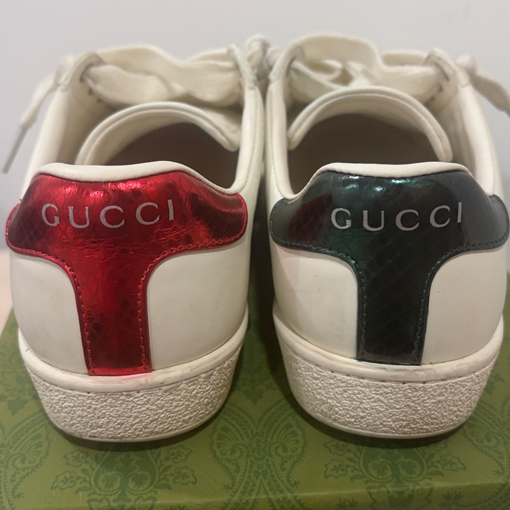 Gucci Alexander Style Green/Red Bee Sneakers - Picture 12 of 14